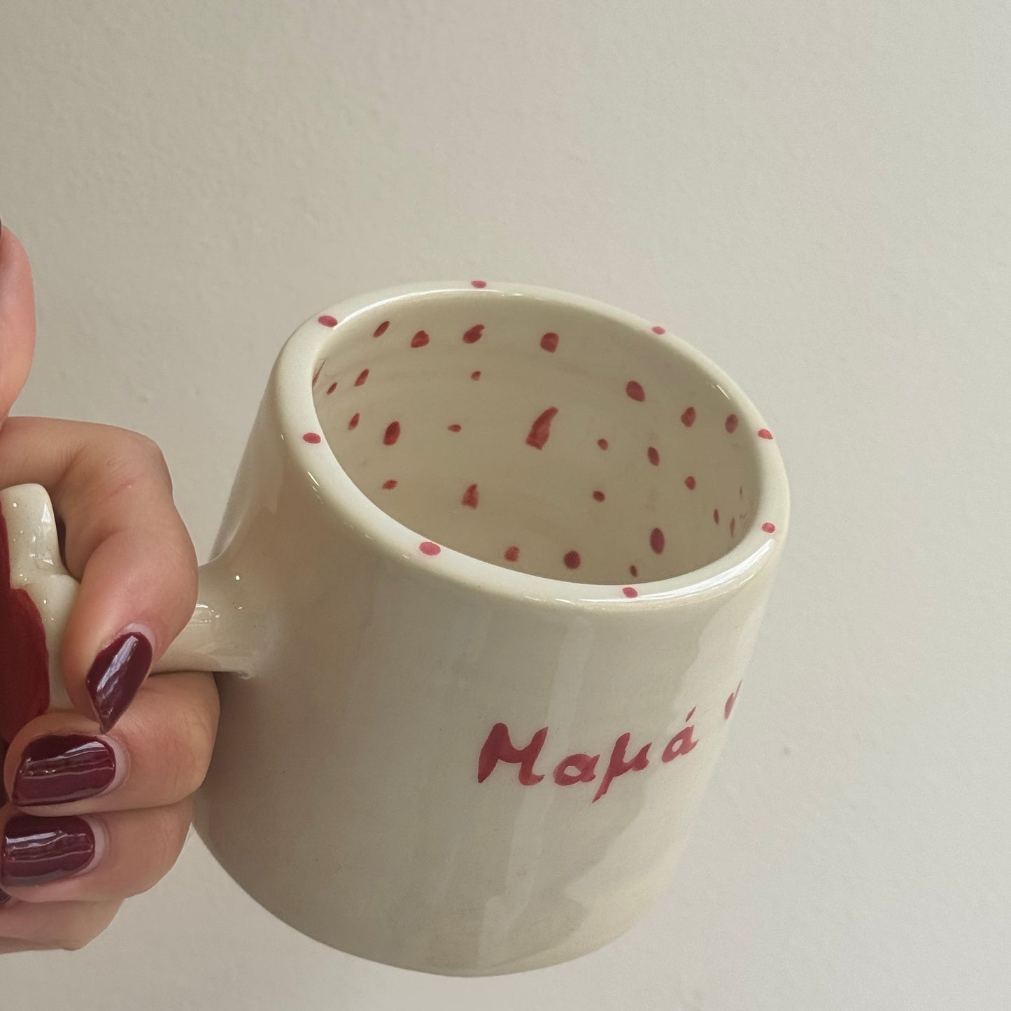 Χειροποίητη Κούπα "Μαμά" με Καρδιά - Mug Mum Heart