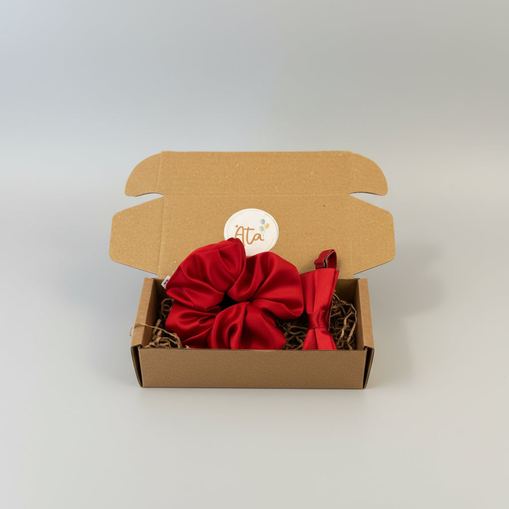 Σετ Scrunchie για Μαμά & Παπιγιόν για Γιο