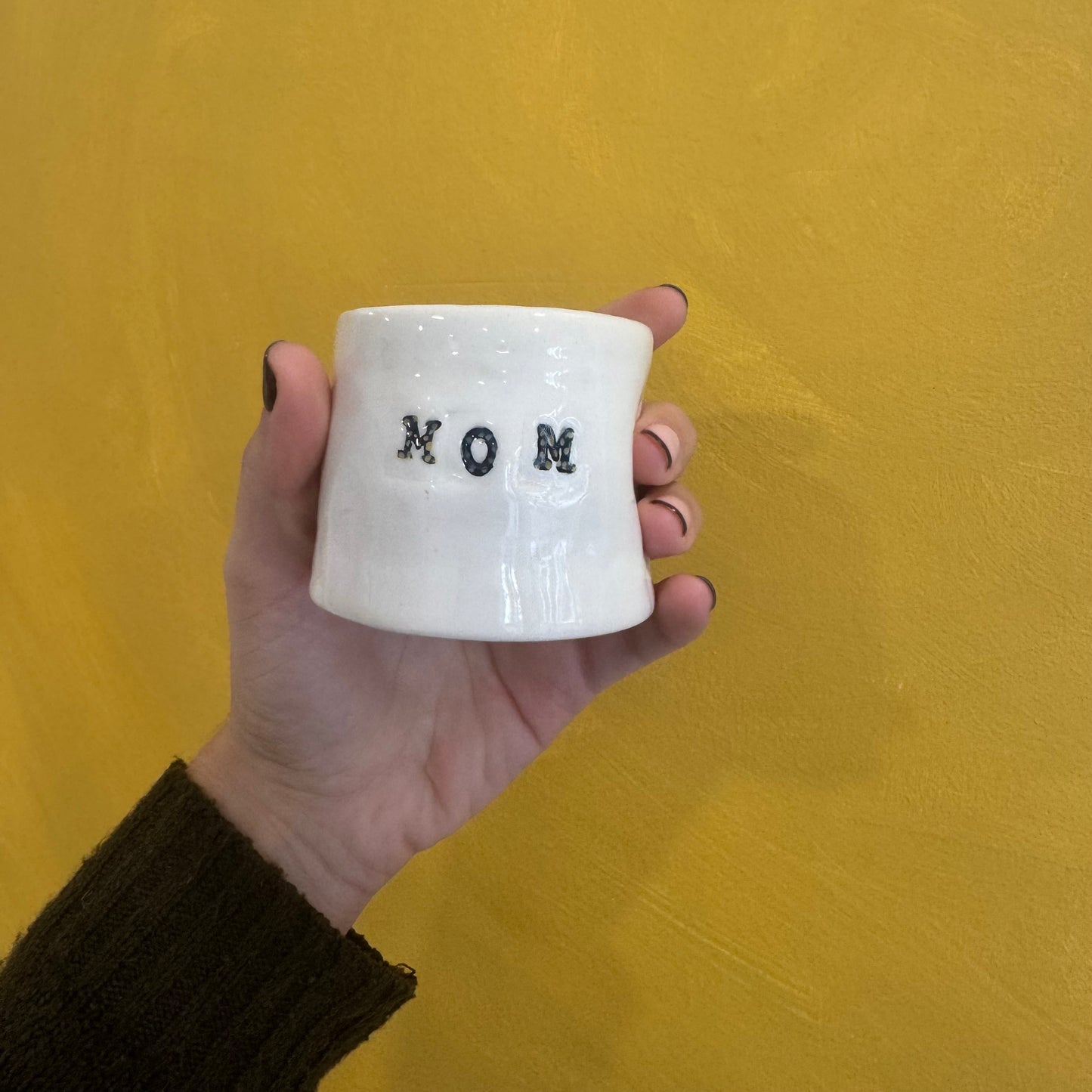 Κεραμική χειροποίητη κούπα espresso “mom”-“dad”