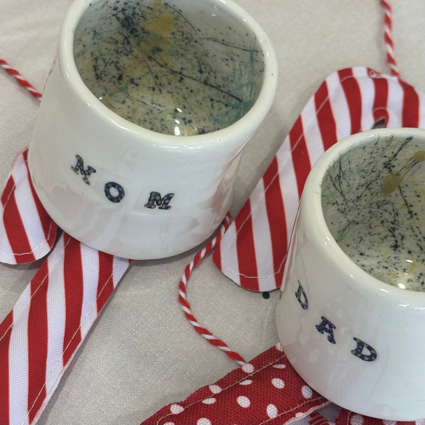 Κεραμική χειροποίητη κούπα espresso “mom”-“dad”