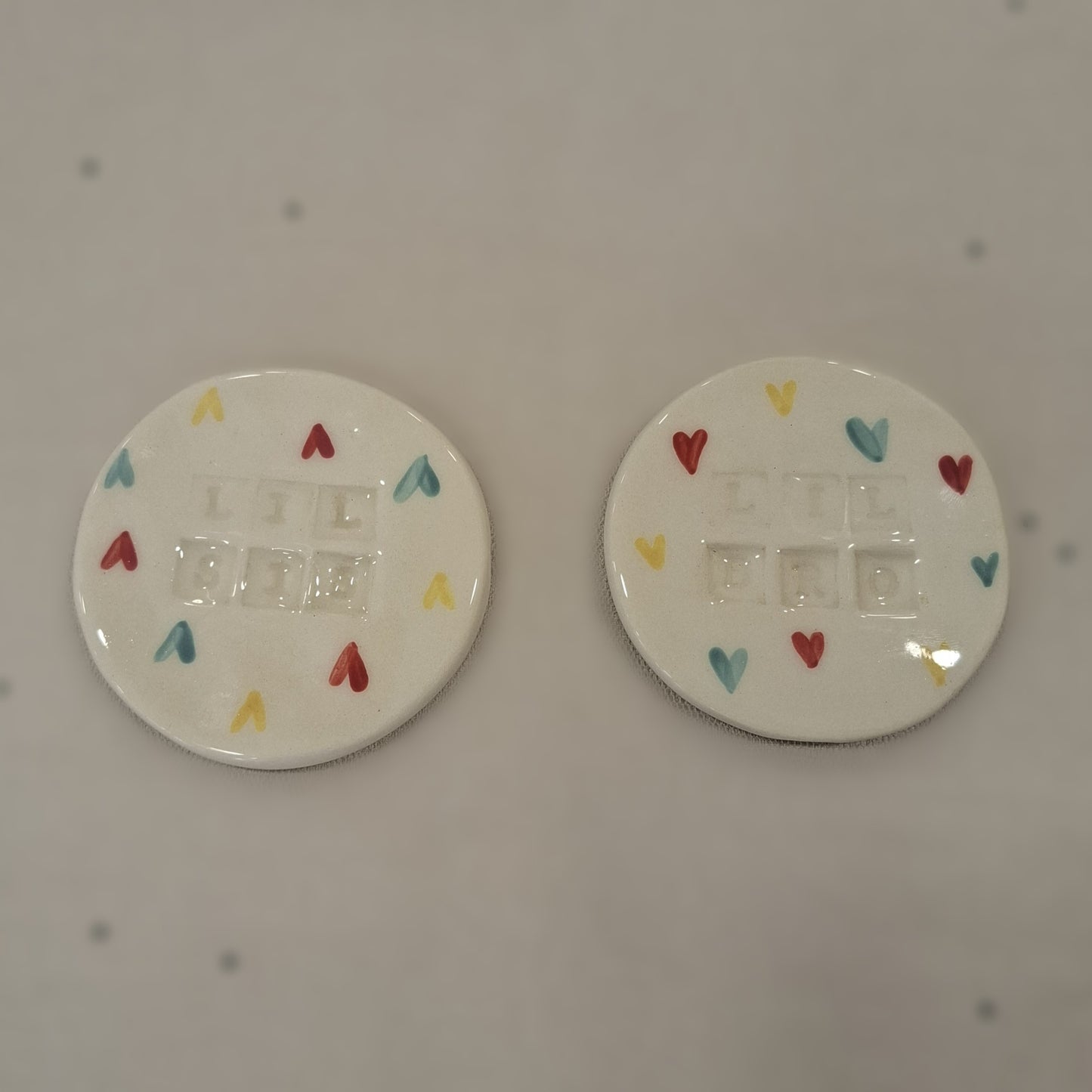 Χειροποίητα Κεραμικά Σουβέρ Οικογένειας - Mom, Dad, Sis ή Bro